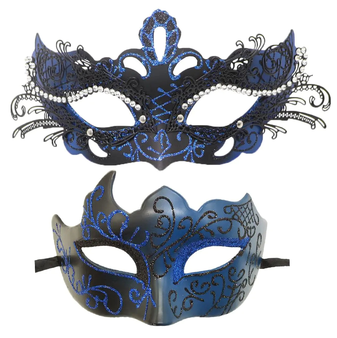 Elegant Duo Venetian Masquerade Masks