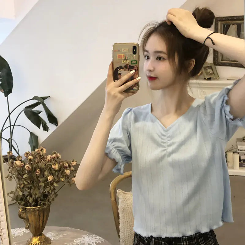 Summer 2020 Women's V-Neck Short Sleeve T-Shirt