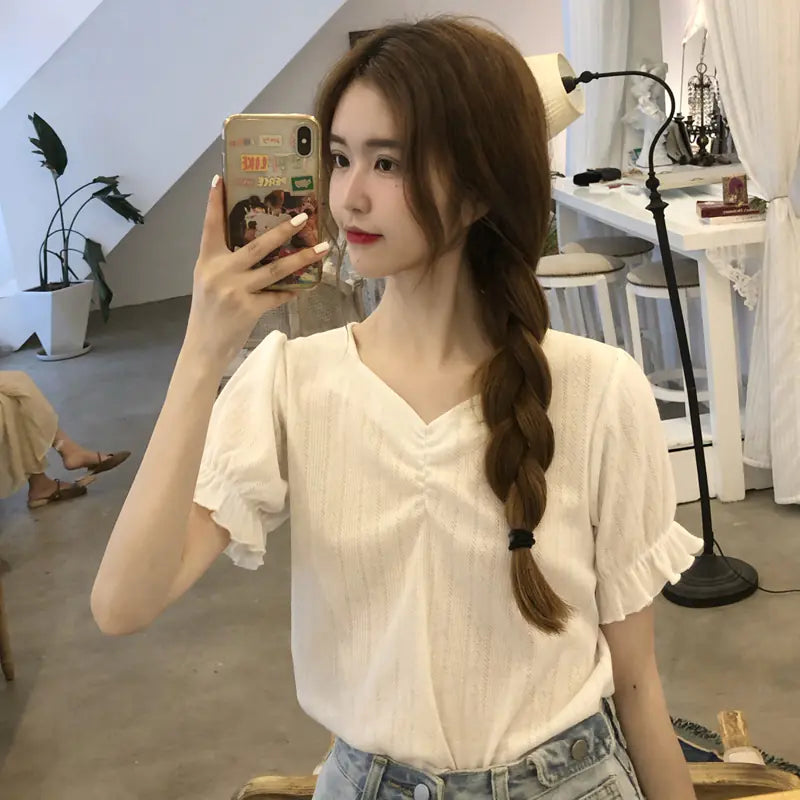 Summer 2020 Women's V-Neck Short Sleeve T-Shirt